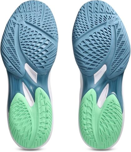 ASICS Men's Sky Elite FlyteFoam 3 Volleyball Shoes, 12, White/SABA Blue in Saudi Arabia