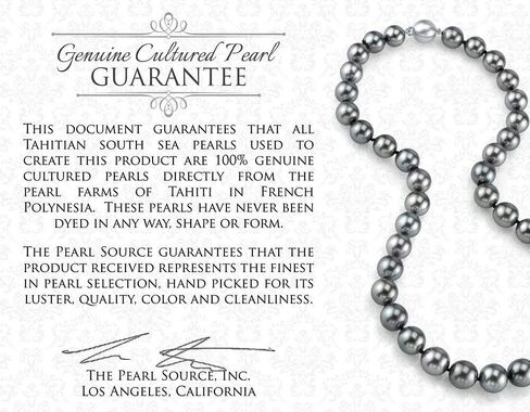 The Pearl Source Tahitian South Sea Cultured Pearl Ring for Women – 9mm – 14K Gold Terrie Design in Saudi Arabia