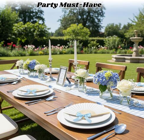 JOHOUSE 28 قطعة من مراوح اليد الورقية البيضاء القابلة للطي 8.3 بوصة - مراوح محمولة قابلة للطي للنساء، هدايا حفلات الزفاف، دش الزفاف، الحرف اليدوية، دعامات التصوير الفوتوغرافي in Kuwait