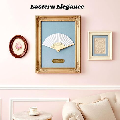 JOHOUSE 28 قطعة من مراوح اليد الورقية البيضاء القابلة للطي 8.3 بوصة - مراوح محمولة قابلة للطي للنساء، هدايا حفلات الزفاف، دش الزفاف، الحرف اليدوية، دعامات التصوير الفوتوغرافي in Kuwait