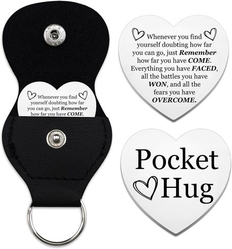 Pocket Hug Keychain Inspirational Gifts for Women Men Encouragement Gifts for Women Self Care Gift for Friends Daughter Son Birthday Thanksgiving Christmas Gift Ideas Cheer Up Keyring in Saudi Arabia