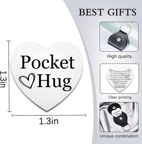 Pocket Hug Keychain Inspirational Gifts for Women Men Encouragement Gifts for Women Self Care Gift for Friends Daughter Son Birthday Thanksgiving Christmas Gift Ideas Cheer Up Keyring in Saudi Arabia
