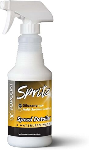رذاذ التفاصيل السريعة من TopCoat Spritz - رذاذ تفاصيل السيارة - الغسيل الجاف للأسطح - منتجات العناية الخارجية - زجاجة رذاذ سعة 16 أونصة in Kuwait