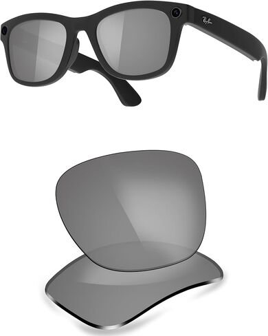عدسات بديلة مستقطبة ThunderClap متوافقة مع Ray-Ban Meta RW4006 | النظارات الذكية RW4008 Gen 2 RW4012 (50 ملم و53 ملم). in Kuwait