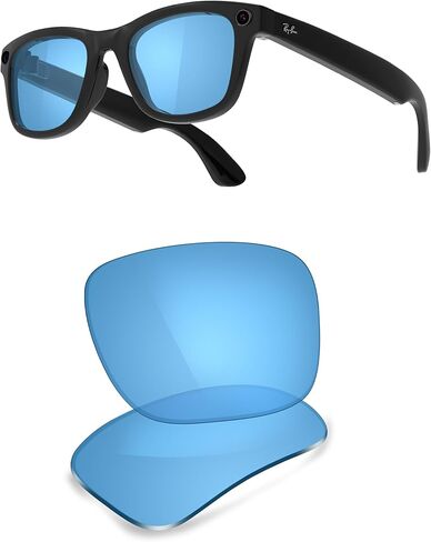 عدسات بديلة مستقطبة ThunderClap متوافقة مع Ray-Ban Meta RW4006 | النظارات الذكية RW4008 Gen 2 RW4012 (50 ملم و53 ملم). in Kuwait