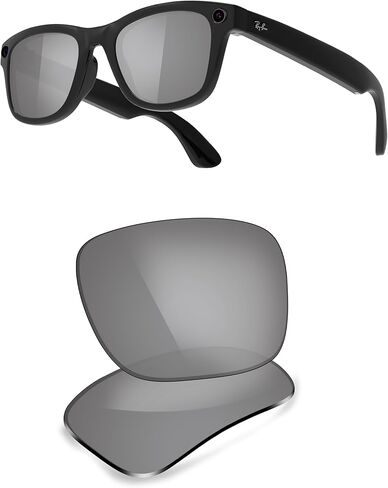 عدسات بديلة مستقطبة ThunderClap متوافقة مع Ray-Ban Meta RW4006 | النظارات الذكية RW4008 Gen 2 RW4012 (50 ملم و53 ملم). in Kuwait