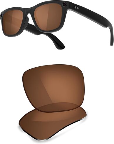 عدسات بديلة مستقطبة ThunderClap متوافقة مع Ray-Ban Meta RW4006 | النظارات الذكية RW4008 Gen 2 RW4012 (50 ملم و53 ملم). in Kuwait