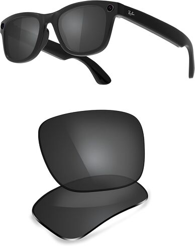عدسات بديلة مستقطبة ThunderClap متوافقة مع Ray-Ban Meta RW4006 | النظارات الذكية RW4008 Gen 2 RW4012 (50 ملم و53 ملم). in Kuwait