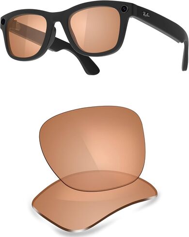 عدسات بديلة مستقطبة ThunderClap متوافقة مع Ray-Ban Meta RW4006 | النظارات الذكية RW4008 Gen 2 RW4012 (50 ملم و53 ملم). in Kuwait