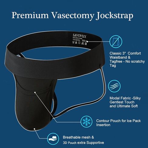 Vasectomy Jockstrap for Men, Testicular Support Underwear with Elastic Waistband, Snug Fit for Post-Surgery Recovery in Saudi Arabia