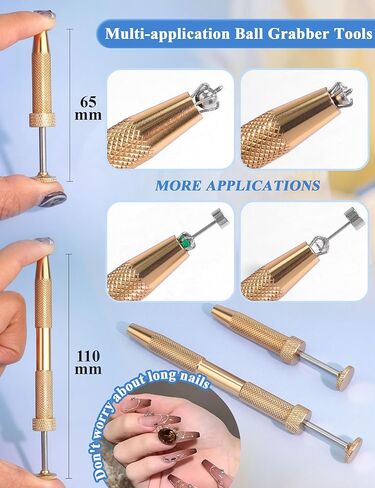 2PC Upgraded Anti-slip Piercing Taper Ball Grabber Tool for Changing Jewelry-Regular and Long Body Piercing Kit for Changing Ear/Eyebrow/Lip/Septum/Belly Piercing Jewelry in Kuwait