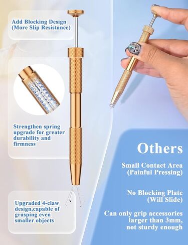 2PC Upgraded Anti-slip Piercing Taper Ball Grabber Tool for Changing Jewelry-Regular and Long Body Piercing Kit for Changing Ear/Eyebrow/Lip/Septum/Belly Piercing Jewelry in Kuwait