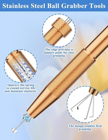 2PC Upgraded Anti-slip Piercing Taper Ball Grabber Tool for Changing Jewelry-Regular and Long Body Piercing Kit for Changing Ear/Eyebrow/Lip/Septum/Belly Piercing Jewelry in Kuwait