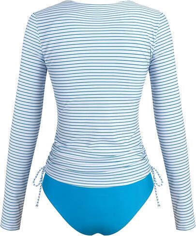 ZAFUL المرأة طويلة الأكمام طفح الحرس UPF 50+ حماية من الشمس تصفح السباحة قمصان الرباط Tankini ملابس السباحة in Kuwait