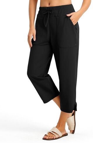 FitsT4 Sports Women's Swim Capris 21" UPF 50+ Beach Pants Quick Dry Modest Swimsuits Bathing Suit Bottoms with Zip Pockets in Saudi Arabia