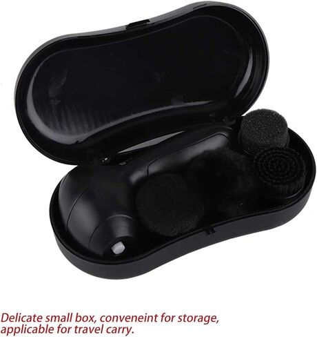 Electric Shoe Polisher Portable Shoe Cleaner Machine Fast Glazing for Leather Shoes Bags Car Seats with 4 Brushes Battery Powered Lightweight in Saudi Arabia