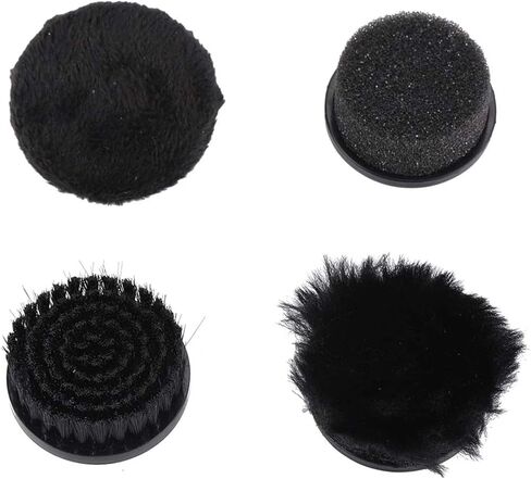 Electric Shoe Polisher Portable Shoe Cleaner Machine Fast Glazing for Leather Shoes Bags Car Seats with 4 Brushes Battery Powered Lightweight in Saudi Arabia