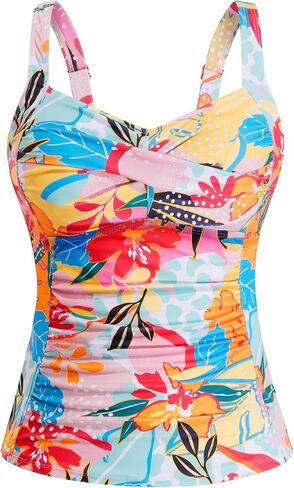 Underwire Tankini Tops for Women - Tummy Control Swim Top Only 2025 Twist Front Bathing Suit Top No Bottom in Saudi Arabia