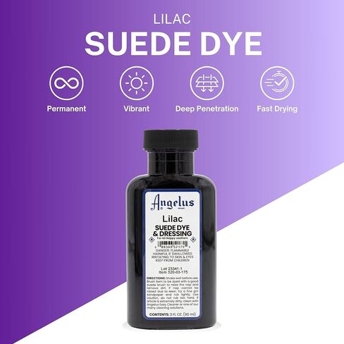 Angelus Brand Suede & Nubuck Dye & Dressing w/Applicator - 3 oz, Lilac in Saudi Arabia
