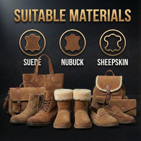 Eagle Suede & Nubuck Cleaning Kit – 5-Piece Set with Foam Suede Cleaner & Protector Spray, 3-Way Brush, Scrub Brush & Cloth – Suede Care Kit for Shoes & Boots- Compatible with Ugg Boots in Saudi Arabia