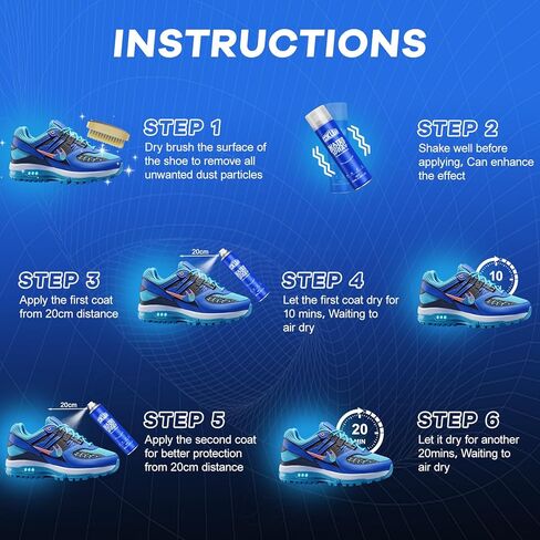 Shoe Protector Spray, Rain & Stain Waterproof Spray 8.45 OZ Nano Protectant for Sneaker, Nubuck, Canvas, Suede Shoes in Kuwait