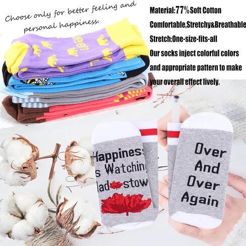 PXTIDY Hadestown Musical Socks Broadway Musical Gifts Happiness Is Watching Hadestown Theatre Novelty Socks Theater Gifts in Kuwait