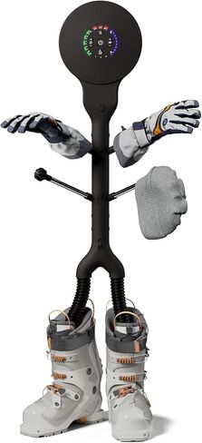 مجفف أحذية Hedgehog Hanger ومزيل الروائح الكريهة للأحذية الرياضية والقفازات والقفازات - مجفف أحذية سريع 4 أزواج مع تقنية Ionic i3 Turbo، تجفيف بشاحن توربيني، وضع صامت وإعصار، حرارة قابلة للتعديل، أسود in Kuwait