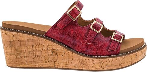 Corkys Footwear Don’t Mind Me Women’s Wedge Sandal – Featuring a 2.5 Inch Heel, Three Adjustable Buckle Straps, A Cushioned EVA Insole, and a Cork-Wrapped Outsole in Saudi Arabia