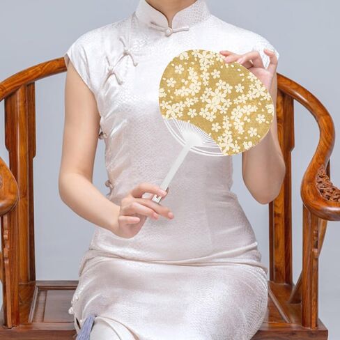 20 قطعة من مروحة بيضاء Uchiwa DIY Kit - إطار مروحة بلاستيكي محمول باليد للحرف اليدوية وحفلات الزفاف والحفلات والمناسبات in Kuwait