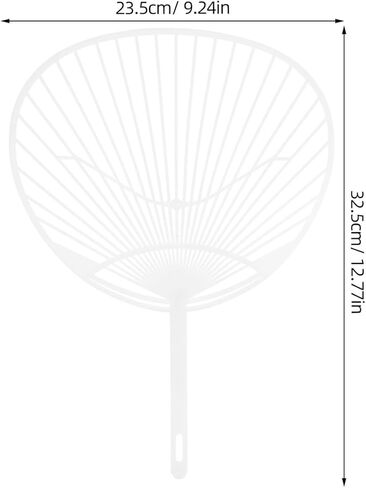 20 قطعة من مروحة بيضاء Uchiwa DIY Kit - إطار مروحة بلاستيكي محمول باليد للحرف اليدوية وحفلات الزفاف والحفلات والمناسبات in Kuwait
