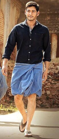 Brand Men's Cotton Stitched Lungi (Pattern May Vary, Multicolour, Free Size) - Pack Of 2 in Saudi Arabia