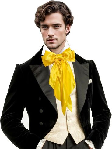 وشاح رجالي من عصر النهضة Jabot Cravat، ربطة عنق أسكوت للرجال بياقة زفاف على الطراز الفيكتوري الإدواردي الغربي in Kuwait