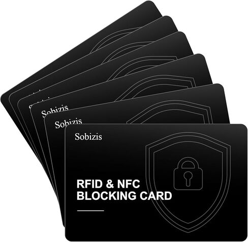 6 عبوات من بطاقات حجب RFID، واقي بطاقة الائتمان للخصم NFC النحيف للمحافظ، مانع بطاقات RFID للبطاقات الآمنة، مضاد للسرقة لبطاقة الائتمان وبطاقة الهوية، ملحقات السفر للرجال والنساء in Kuwait