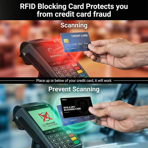 6 عبوات من بطاقات حجب RFID، واقي بطاقة الائتمان للخصم NFC النحيف للمحافظ، مانع بطاقات RFID للبطاقات الآمنة، مضاد للسرقة لبطاقة الائتمان وبطاقة الهوية، ملحقات السفر للرجال والنساء in Kuwait