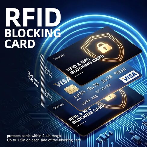 6 عبوات من بطاقات حجب RFID، واقي بطاقة الائتمان للخصم NFC النحيف للمحافظ، مانع بطاقات RFID للبطاقات الآمنة، مضاد للسرقة لبطاقة الائتمان وبطاقة الهوية، ملحقات السفر للرجال والنساء in Kuwait