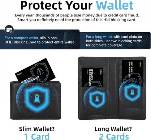 6 عبوات من بطاقات حجب RFID، واقي بطاقة الائتمان للخصم NFC النحيف للمحافظ، مانع بطاقات RFID للبطاقات الآمنة، مضاد للسرقة لبطاقة الائتمان وبطاقة الهوية، ملحقات السفر للرجال والنساء in Kuwait