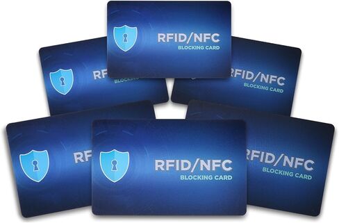 6 عبوات من بطاقات حجب RFID لحماية المحفظة بالكامل، واقي بطاقة ائتمان بنك NFC بدون تلامس للرجال والنساء، تصميم نحيف مضاد للسرقة، حاجز حماية لبطاقات الهوية وجواز السفر، أمان السفر in Saudi Arabia