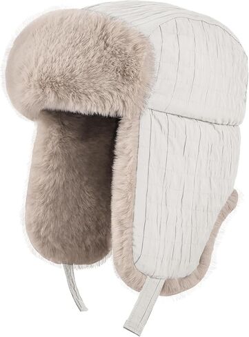 Winter Hat for Men Women Trapper Hat with Ear Flaps, Windproof Russian Trooper Hat for Cold Weather Hunting Skiing in Saudi Arabia