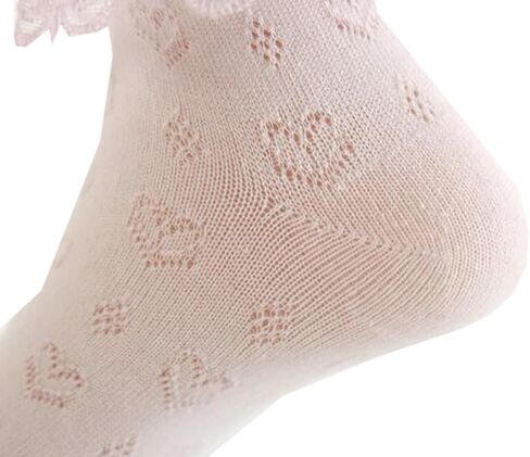 Little Girls Socks Girls Ruffle Socks Frilly Princess Dress Socks with Trim Lace Top Anklet Socks Packs of 5 in Saudi Arabia