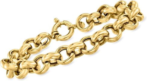 Ross-Simons Italian 14kt Yellow Gold Rolo-Chain Bracelet in Saudi Arabia