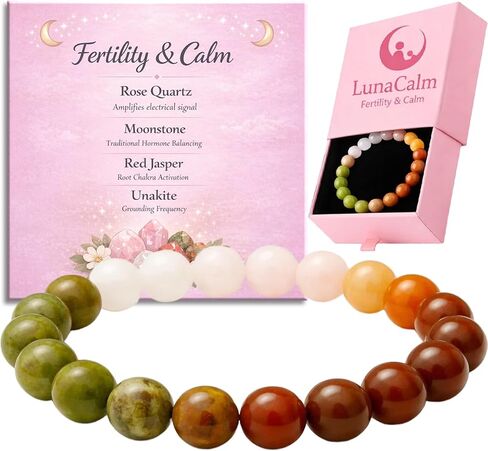 Bracelet Fertility for Women - Pregnancy Gift for First-Time Mom, Natural Crystal Stretch Bracelet, The Gentle Companion, Mothers Day Jewelry in Saudi Arabia