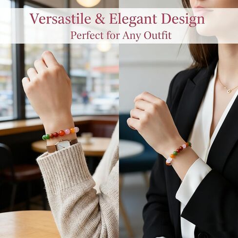 Bracelet Fertility for Women - Pregnancy Gift for First-Time Mom, Natural Crystal Stretch Bracelet, The Gentle Companion, Mothers Day Jewelry in Saudi Arabia