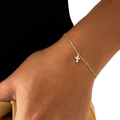 Diamond Cross Bracelet, Diamond Cross, Cross Bracelet, 14K Diamond Cross Bracelet, Christian Bracelet, Christian Jewelry in Saudi Arabia