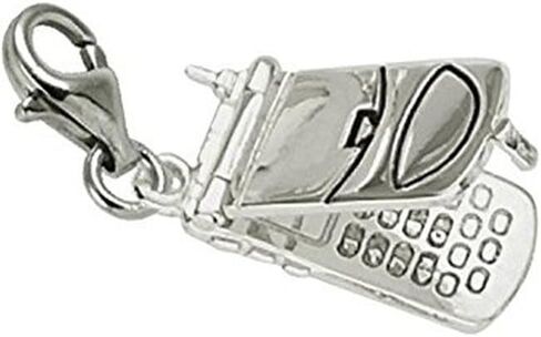 Rembrandt Flip Phone Charm with Lobster Claw Clasp, Charms for Bracelets and Necklaces in Kuwait