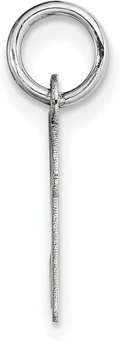 14K White Gold Small Script Initial Letter K Charm in Saudi Arabia