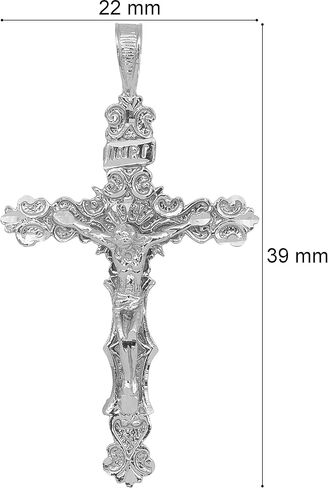 FindingKing 14K White Gold INRI Crucifix Charm Religious Jewelry in Saudi Arabia