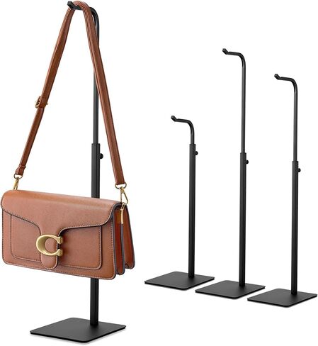 niffgaff 4 Pack Adjustable Purse Holder: Handbag Display Stand, Hanger Rack for Bags, Purses and Wreaths, Tabletop Closet Desk Retail Vendor Display Stand, Gold in Saudi Arabia