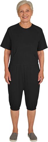 Adaptive Clothing for Women, Anti-Strip Back-Zip Cotton Romper, Elderly Care Onesie for Special Needs and Disabilities in Kuwait