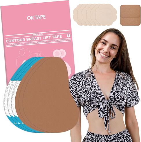 OK TAPE Breast Lift Tape, Nylon Boob Tape, Pre-Cut Design For Free Cutting, A-E Cup in Saudi Arabia