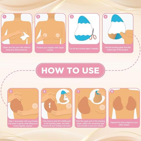 OK TAPE Breast Lift Tape, Nylon Boob Tape, Pre-Cut Design For Free Cutting, A-E Cup in Saudi Arabia